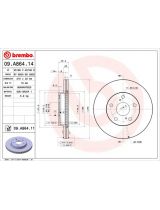 BREMBO 09.A864.11 Тормозной диск