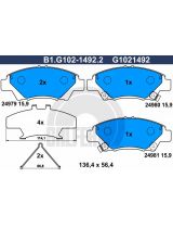 GALFER B1-G102-1492-2 Колодки дисковые 4 шт
