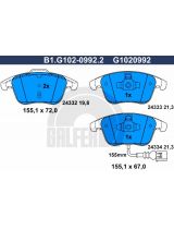 GALFER B1-G102-0992-2 Колодки дисковые 4 шт