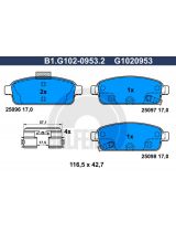 GALFER B1-G102-0953-2 Колодки дисковые 4 шт