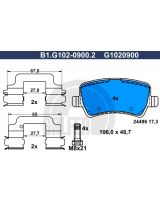 GALFER B1-G102-0900-2 Колодки дисковые 4 шт