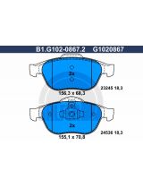GALFER B1-G102-0867-2 Колодки дисковые 4 шт