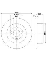 NISSHINBO ND1077K Тормозной диск с покрытием