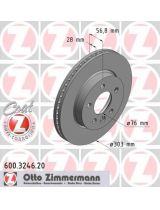 ZIMMERMANN 600.3246.20 Тормозной диск передний