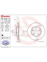 BREMBO 09.9185.11 Тормозной диск