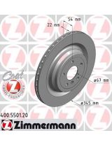 ZIMMERMANN 400.5501.20 Тормозной диск задний