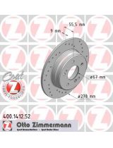 ZIMMERMANN 400.1412.52 Тормозной диск задний