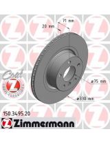 ZIMMERMANN 150.3495.20 Тормозной диск задний