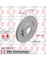 ZIMMERMANN 440.3122.20 Тормозной диск передний