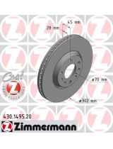 ZIMMERMANN 430.1495.20 Тормозной диск передний