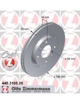 ZIMMERMANN 440.3105.20 Тормозной диск передний