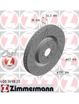 ZIMMERMANN 400.3698.20 Тормозной диск передний