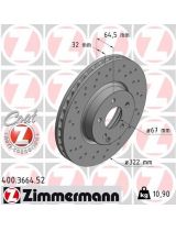 ZIMMERMANN 400.3664.52 Тормозной диск передний
