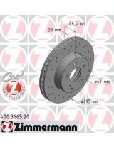 ZIMMERMANN 400.3665.20 Тормозной диск передний