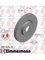 ZIMMERMANN 285.3524.20 Тормозной диск передний