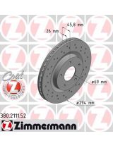 ZIMMERMANN 380.2111.52 Тормозной диск передний