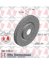 ZIMMERMANN 280.3178.52 Тормозной диск передний