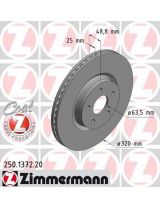ZIMMERMANN 250.1372.20 Тормозной диск передний