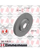 ZIMMERMANN 285.3518.20 Тормозной диск передний