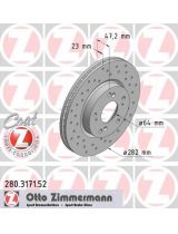 ZIMMERMANN 280.3171.52 Тормозной диск передний