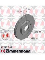 ZIMMERMANN 200.2515.20 Тормозной диск передний