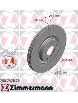 ZIMMERMANN 200.2528.20 Тормозной диск передний
