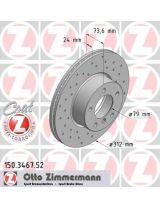 ZIMMERMANN 150.3467.52 Тормозной диск передний