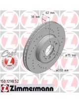 ZIMMERMANN 150.1298.52 Тормозной диск передний