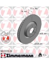 ZIMMERMANN 100.3373.20 Тормозной диск передний