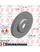 ZIMMERMANN 150.2912.20 Тормозной диск передний левый
