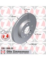 ZIMMERMANN 150.1269.20 Тормозной диск передний