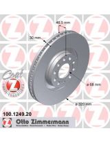 ZIMMERMANN 100.1249.20 Тормозной диск передний