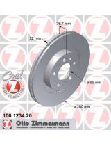 ZIMMERMANN 100.1234.20 Тормозной диск передний