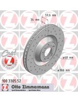 ZIMMERMANN 100.3305.52 Тормозной диск передний