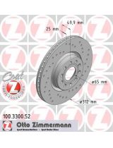 ZIMMERMANN 100.3300.52 Тормозной диск передний