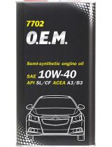 Моторное масло MANNOL MN7702-4ME 7702 OEM for Chevrolet Opel 10W-40 SL/CF 4л METAL