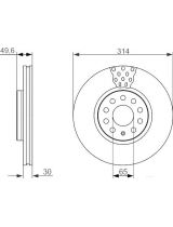 BOSCH 0 986 479 735 Тормозной диск