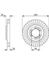 BOSCH 0 986 479 V88 Тормозной диск
