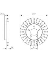 BOSCH 0 986 479 U01 Тормозной диск