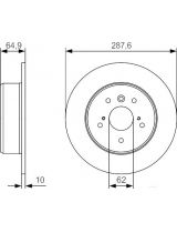 BOSCH 0 986 479 T69 Тормозной диск