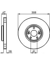 BOSCH 0 986 479 198 Тормозной диск