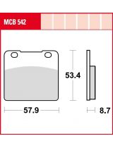 TRW MCB542 Колодки дисковые передние/задние