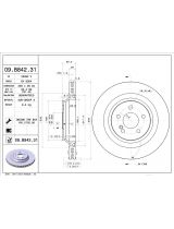 BREMBO 09.B842.31 Тормозной диск задний
