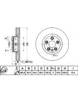 ATE 24.0136-0124.1 Тормозной диск передний (правый)