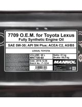 Моторное масло MANNOL MN7709SP-60 7709 OEM for Toyota Lexus 5W-30 SM/CF 60л