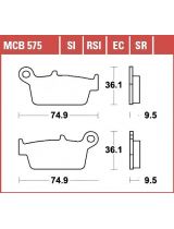 TRW MCB575SI Колодки дисковые задние