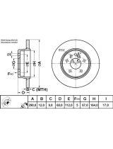 ATE 24.0112-0129.1 Тормозной диск задний