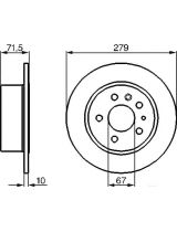 BOSCH 0 986 478 199 Тормозной диск задний