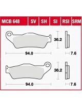 TRW MCB648 Колодки дисковые передние