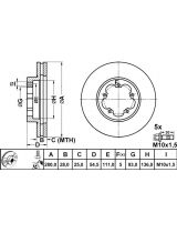 ATE 24.0128-0156.1 Тормозной диск передний